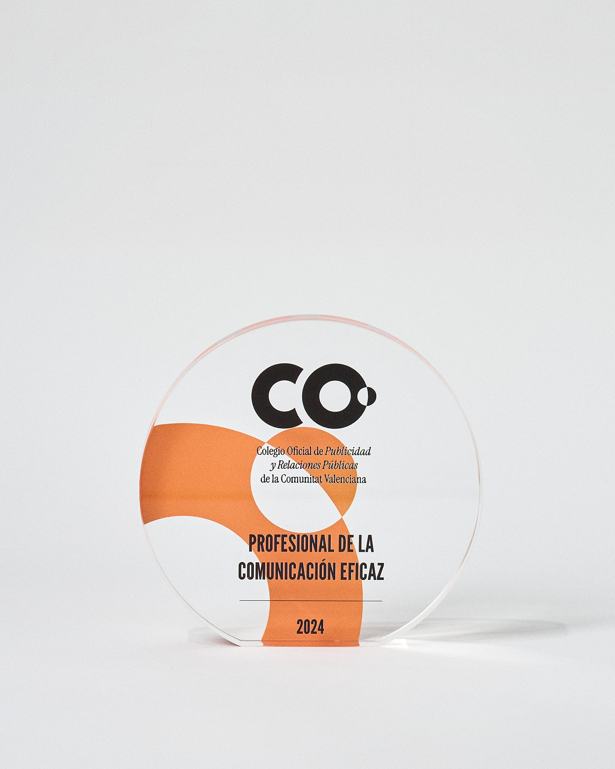Plaque de reconnaissance en plexiglas personnalis&eacute;e VITRA SOL moyenne CO Sustain Awards